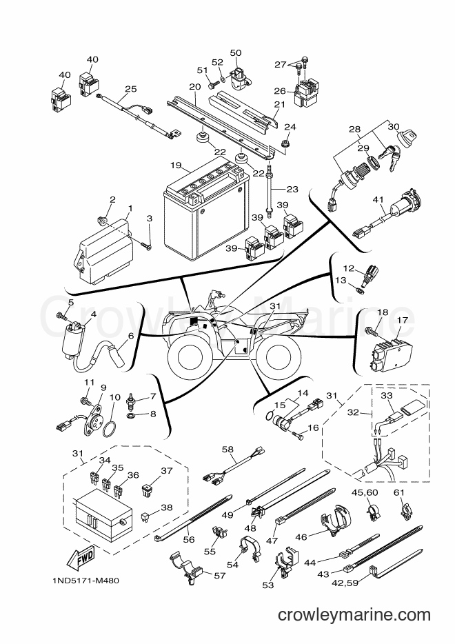 2013 ATV YFM700FWA - YFM700FWA (1ND5) [010] - ELECTRICAL 1