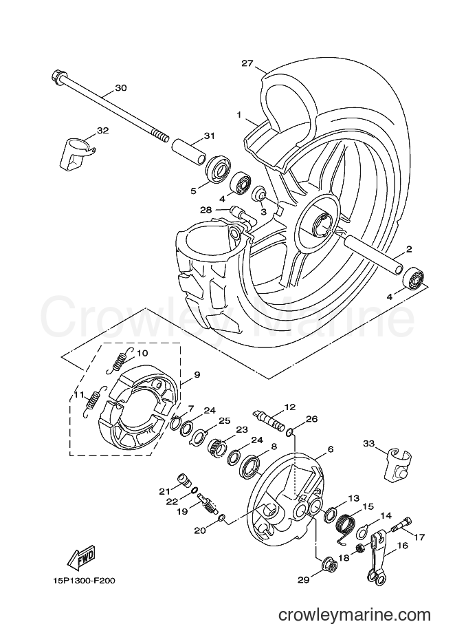 Yamaha Motors XF50 (15P2) [010] - FRONT WHEEL