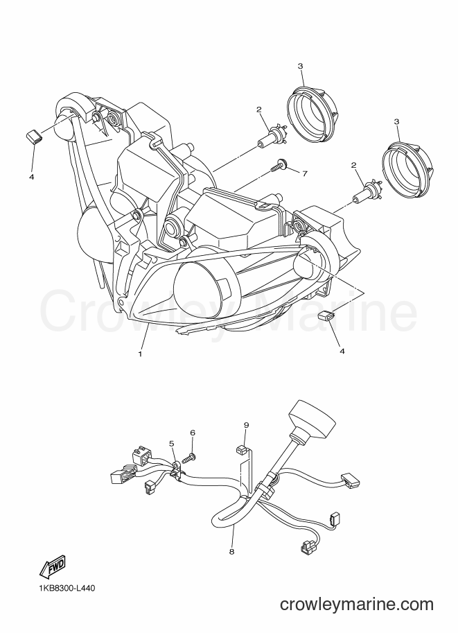 2014 Sport Bike YZF-R1 - YZF-R1 (2SG5) [070] - HEADLIGHT