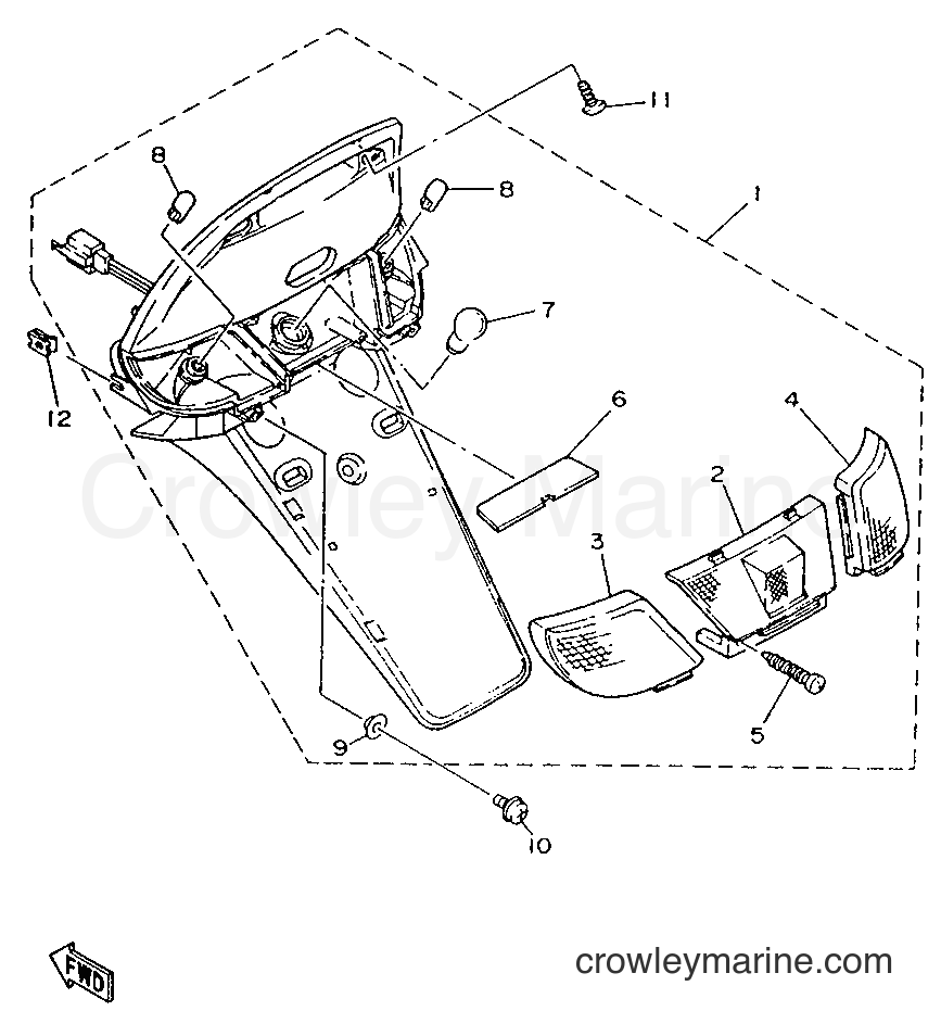 1995 Scooter YA50F - YA50F (4SN1) [999] - TAILLIGHT