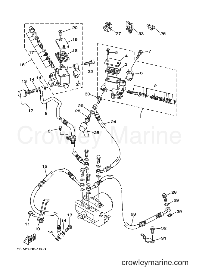 2001 Scooter YP250A - YP250A (5GM5) [080] - FRONT MASTER CYLINDER