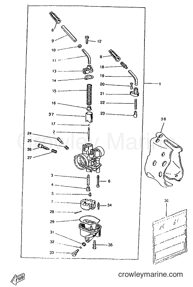 1996 Scooter CW50RSP - CW50RSP (4UR3) [999] - CARBURETOR