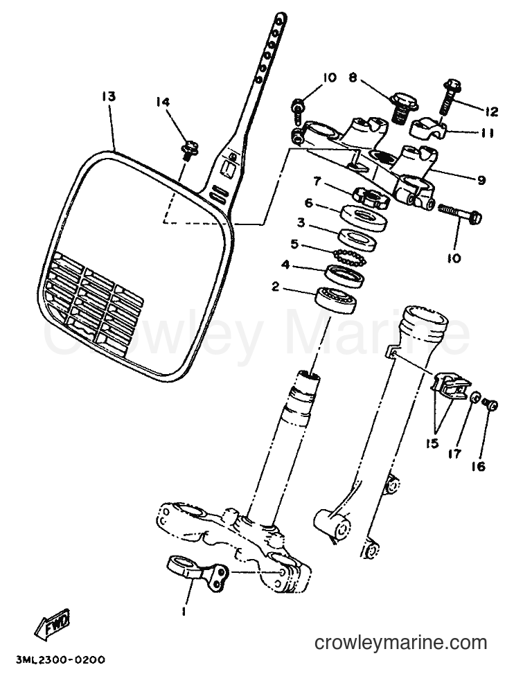 1990 Dirt Bike YZ80 - YZ80 (3ML2) [999] - STEERING