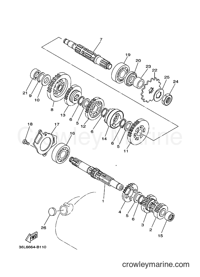 Yamaha Motors RX100T (36L6) [010] - TRANSMISSION