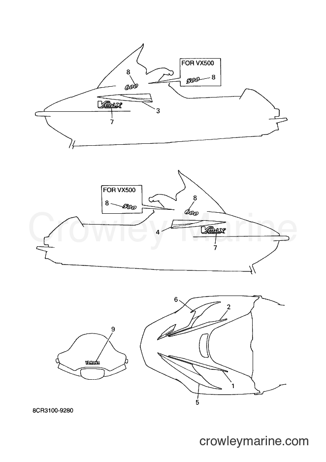 1999 Snowmobile VX600XT - VX600XT (8CR3) [020] - EMBLEM