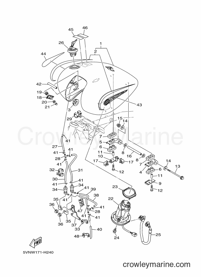 2009 Cruiser XV1700A - XV1700A (5VNW) [010] - FUEL TANK