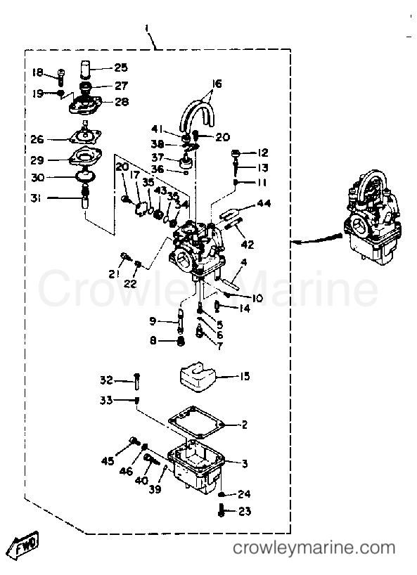Yamaha Motors FT9.9EXJ - CARBURETOR