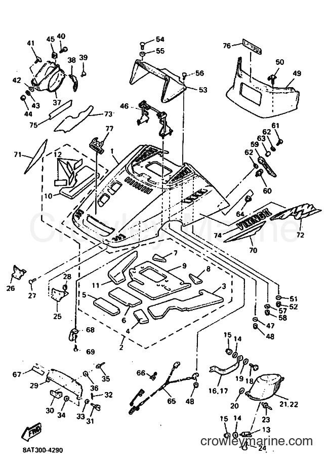 1994 Snowmobile VK540E - VK540E (8AT2) [010] - SHROUD