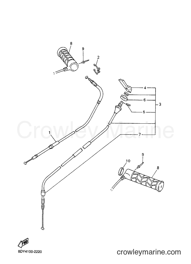 Yamaha Motors VX700DX (8DY4) [020] - CONTROL CABLE
