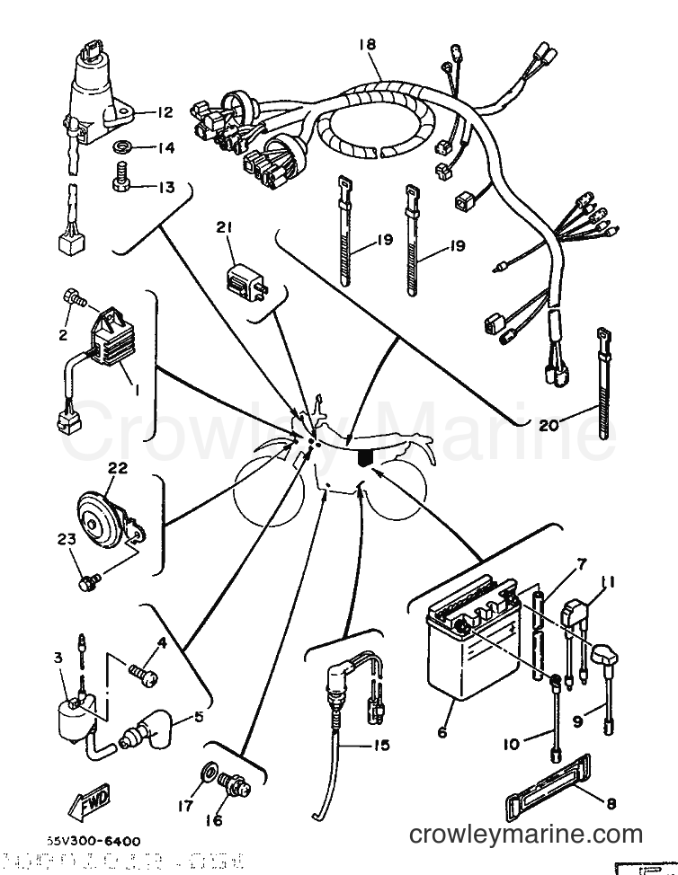 1986 Dirt Bike XT350 - XT350 (55V0) [010] - ELECTRICAL 1