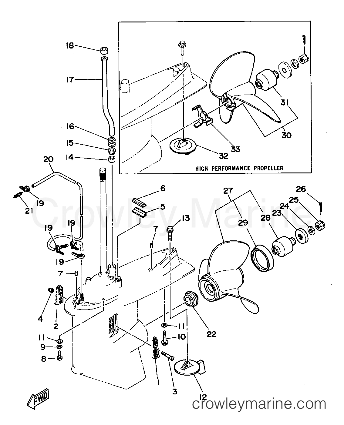 Yamaha Motors 225TLRS - LOWER CASING DRIVE 2