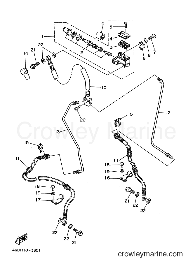 1993 ATV YFM400FW - YFM400FW (4GB2) [010] - FRONT MASTER CYLINDER