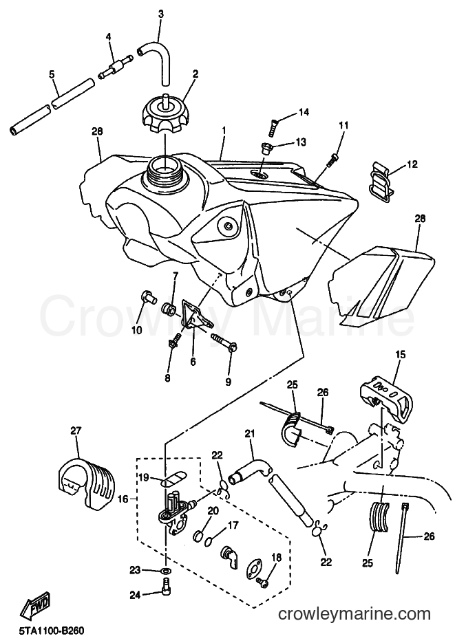 2003 Dirt Bike YZ450F - YZ450F (5TA2) [070] - FUEL TANK