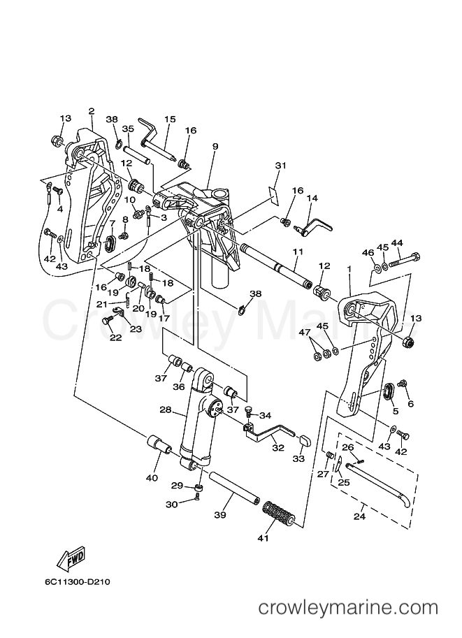 Yamaha Motors F50F (6C13) [020] - BRACKET 1