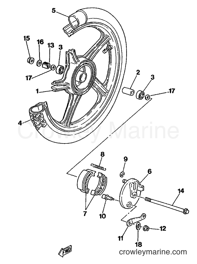 1989 Scooter ME50 - ME50 (3UD1) [999] - FRONT WHEEL
