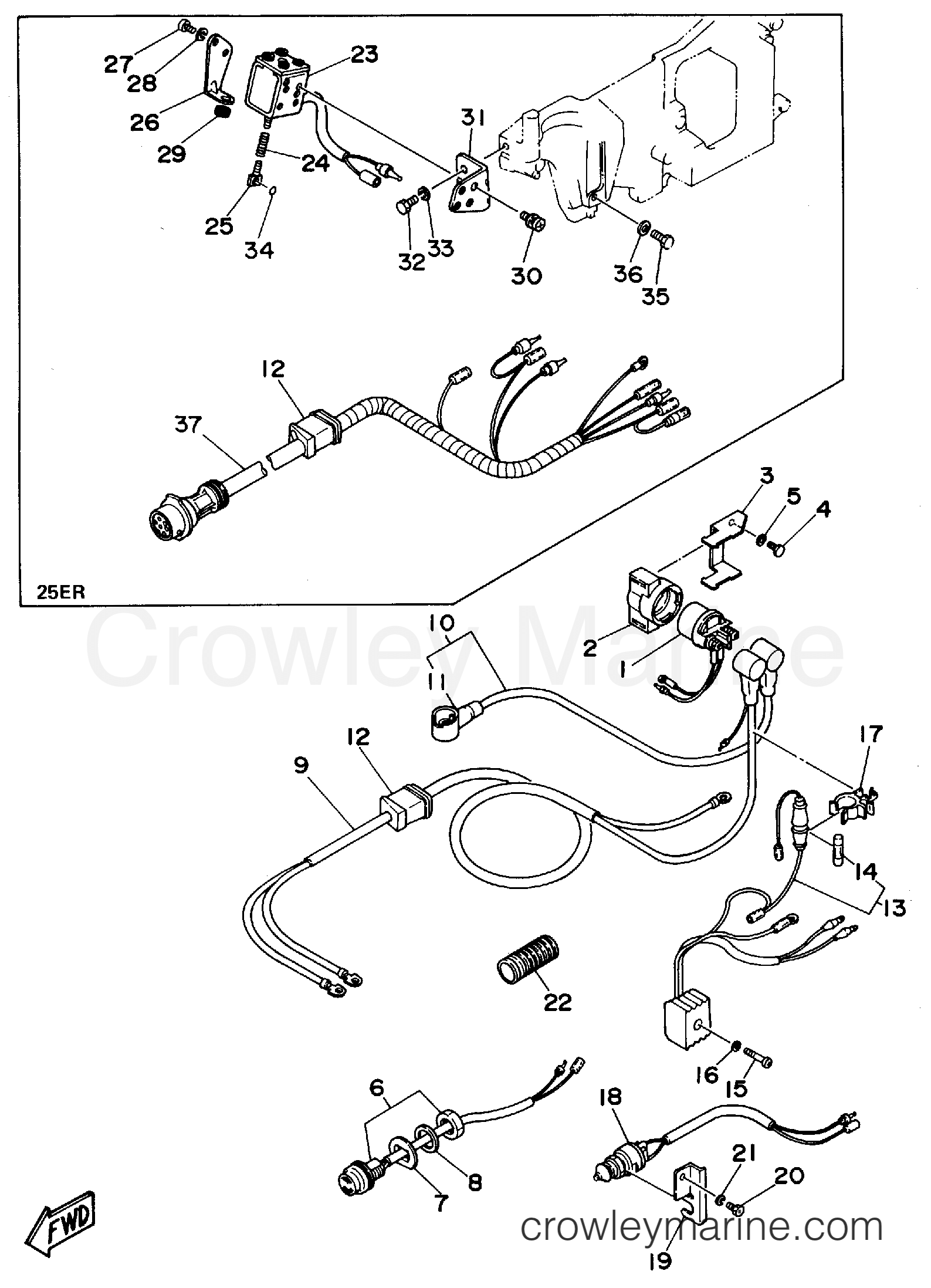 Yamaha Motors 25ELHS - ELECTRICAL 2 (EH ER)