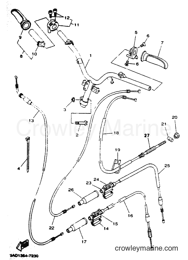 Yamaha Motors YN50 (5AD4) [010] - STEERING HANDLE & CABLE