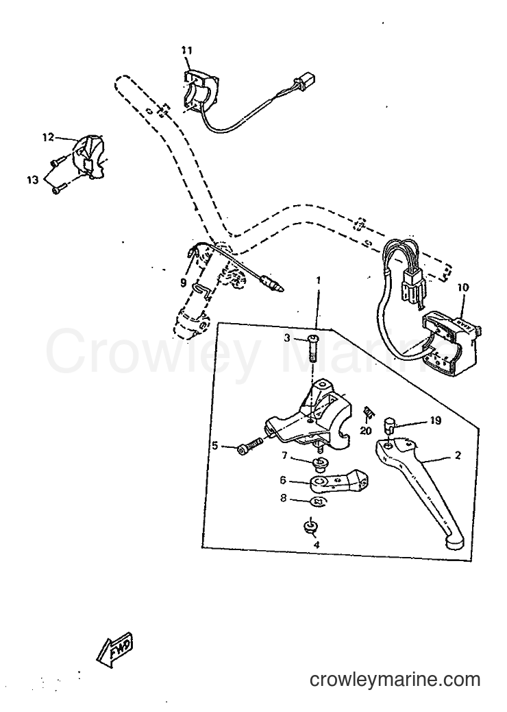 1996 Scooter CW50RSP - CW50RSP (4UR1) [999] - HANDLE SWITCH & LEVER