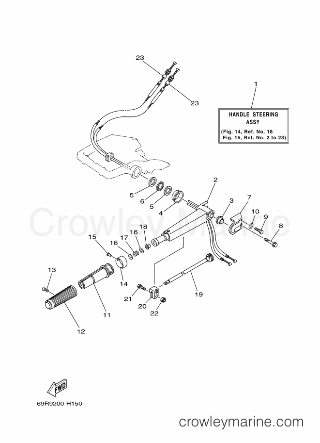 Yamaha Motors 25BMHL (69RD) [140] - STEERING
