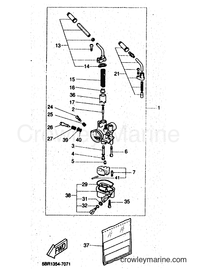 1998 Scooter YQ50 - YQ50 (5DR4) [010] - CARBURETOR