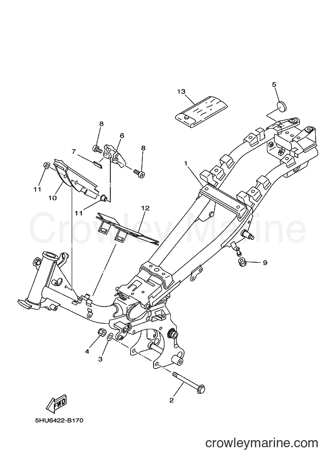 Yamaha Motors T105SE (5HU6) [010] - FRAME