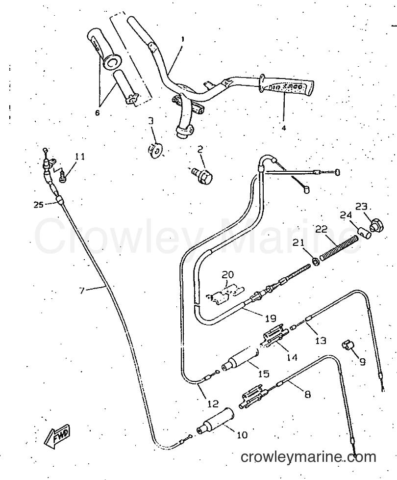 1997 Scooter CW50RSP - CW50RSP (4WL3) [999] - STEERING CABLE FOR DISK BRAKE