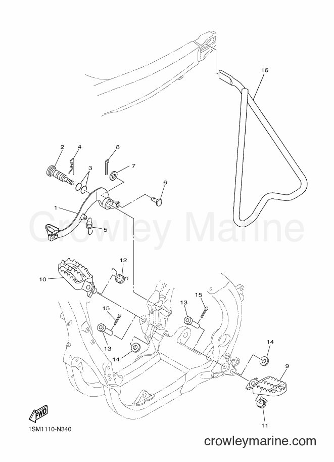 2014 Dirt Bike YZ250F - YZ250F (1SM2) [010] - STAND & FOOTREST