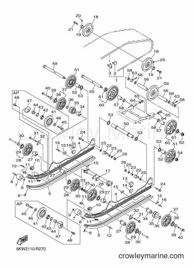 2017 Snowmobile VK10F - VK10F (8KW4) [020] - TRACK SUSPENSION 1