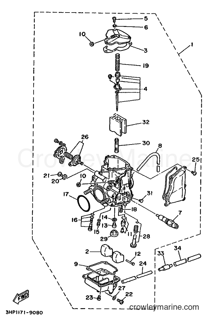 1993 ATV YFM350ER - YFM350ER (3HP8) [010] - CARBURETOR