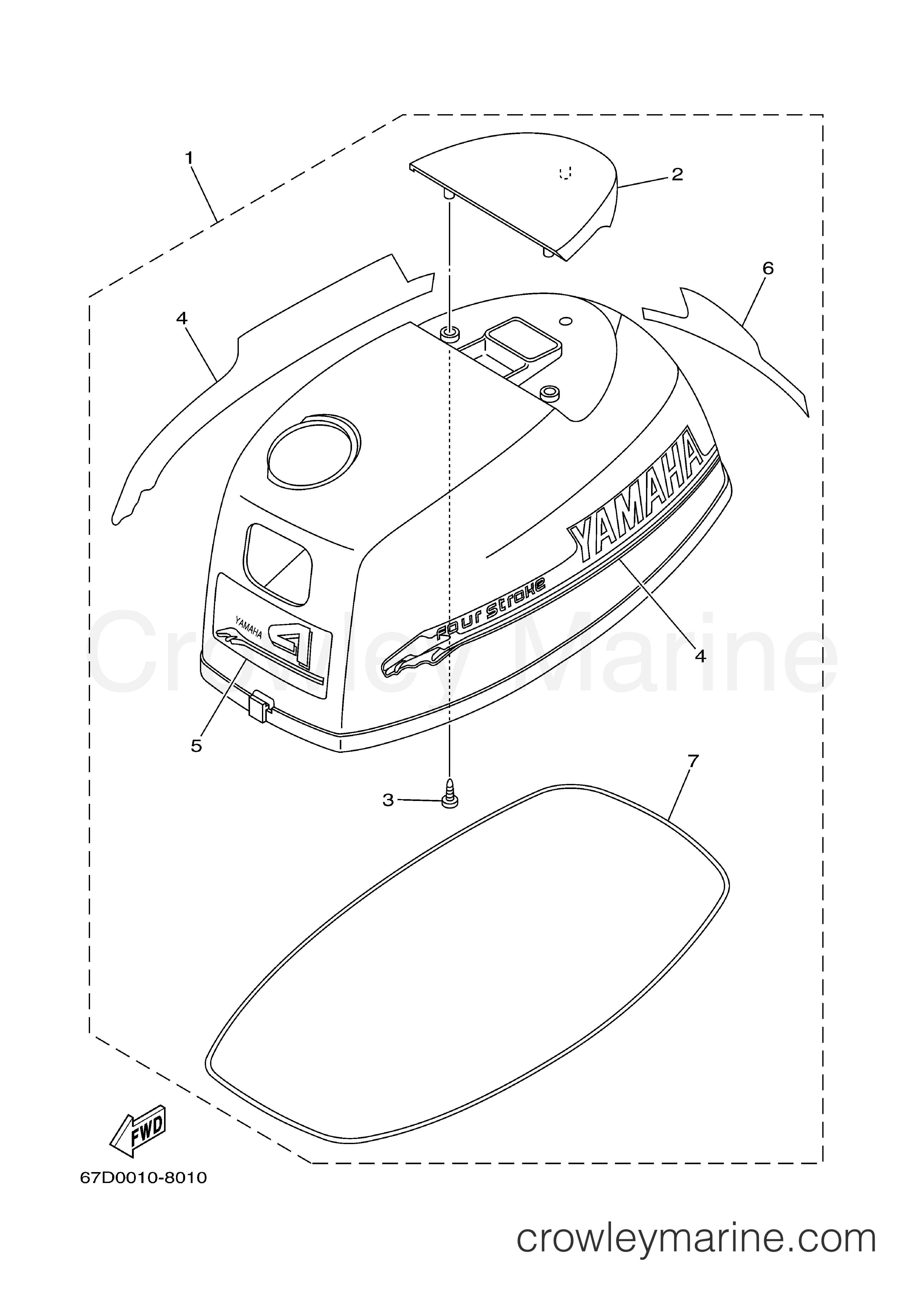 Yamaha Motors F4MSHY - TOP COWLING