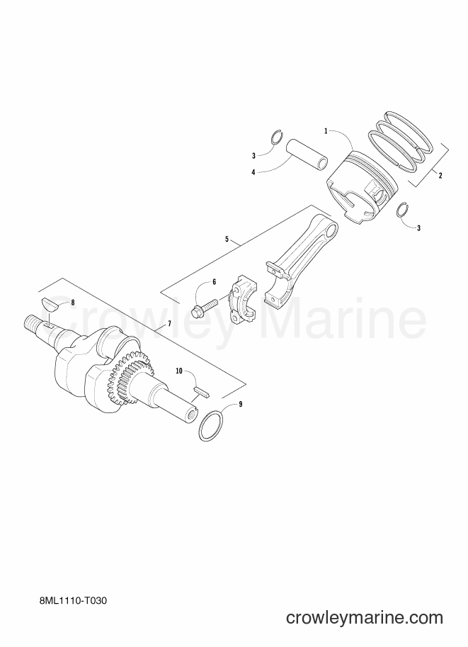 2018 Snowmobile SXR200 - SXR200 (8ML2) [010] - CRANKSHAFT & PISTON