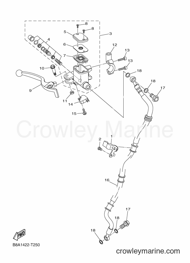 2018 Street Bike LTF125-A - LTF125-A (B8B2) [010] - FRONT MASTER CYLINDER