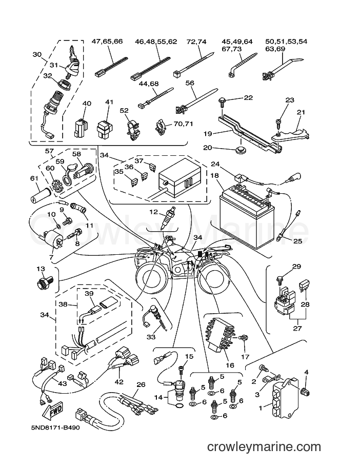 Yamaha Motors YFM450FWAN (5ND8) [010] - ELECTRICAL 1