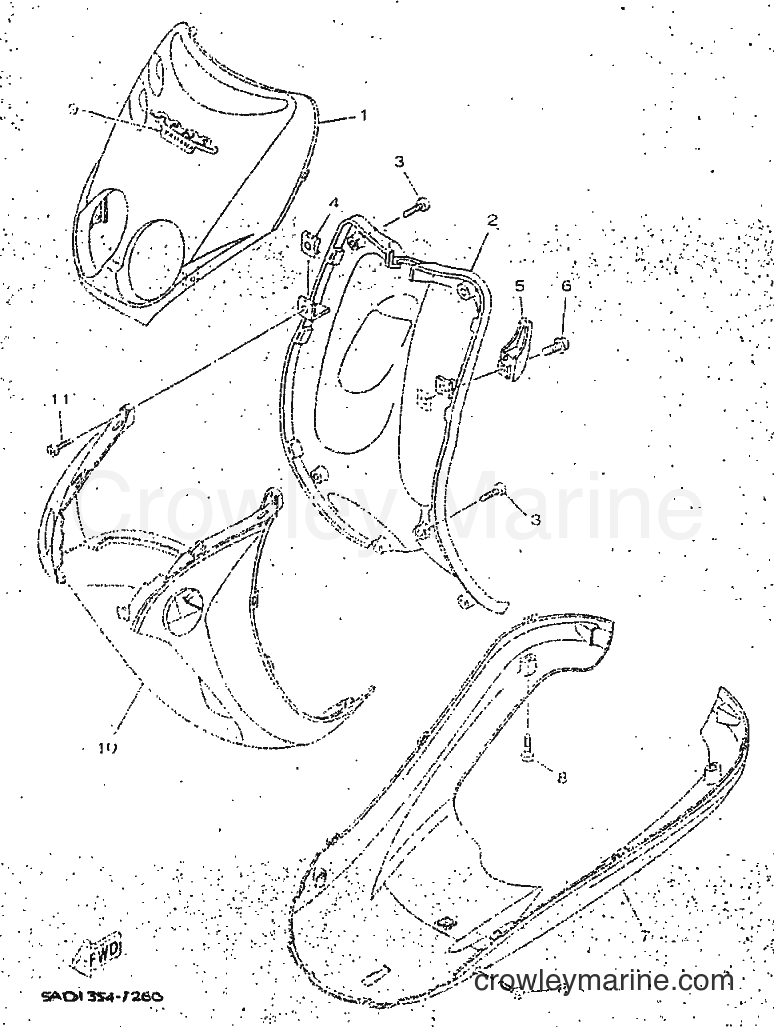 1998 Scooter YN50 - YN50 (5BX1) [010] - LEG SHIELD