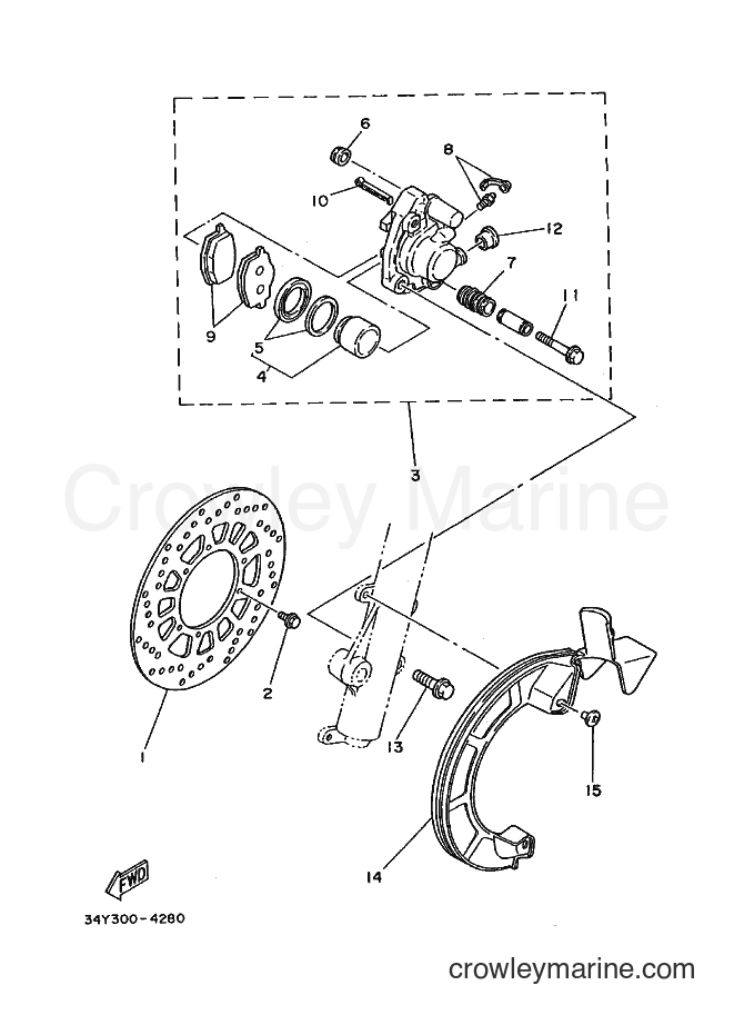 1992 Dirt Bike XT225 - XT225 (4BE3) [010] - FRONT BRAKE CALIPER