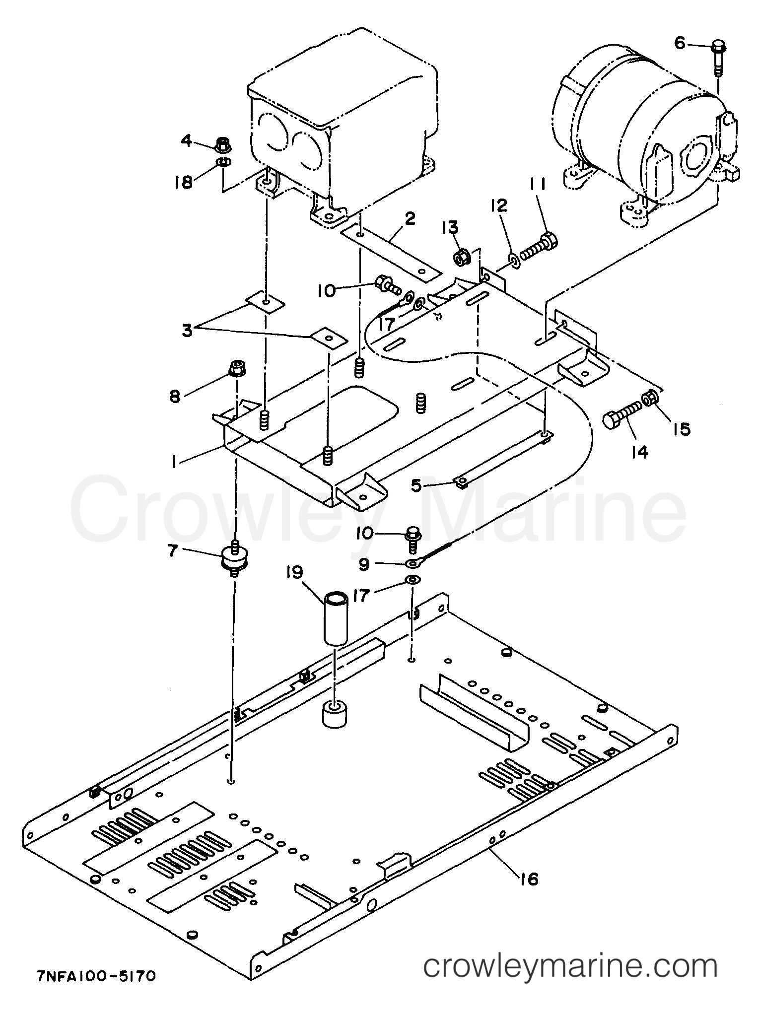 Yamaha Motors EDL6500S - ENGINE BASE