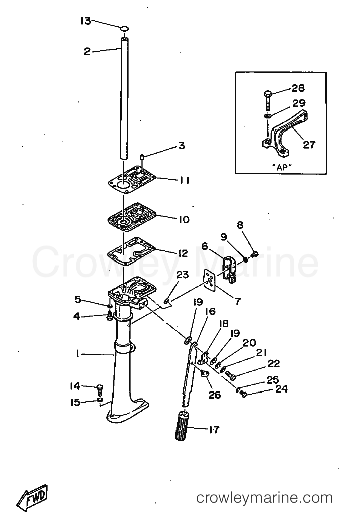 Yamaha Motors 2B (6A1) [999] - UPPER CASING