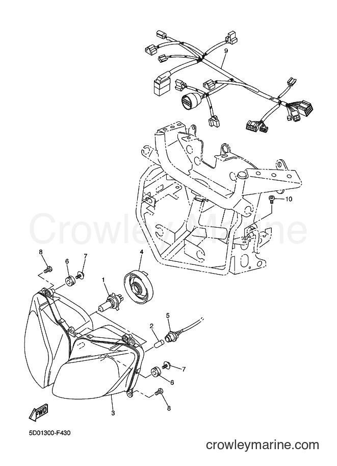 2012 Street Bike FZ1-SA - FZ1-SA (5D0F) [030] - HEADLIGHT