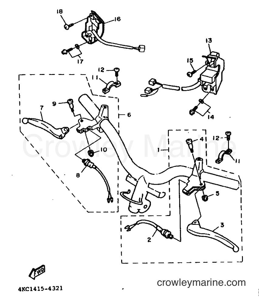 1995 Scooter XC125T - XC125T (4LA2) [99A] - HANDLE SWITCH & LEVER