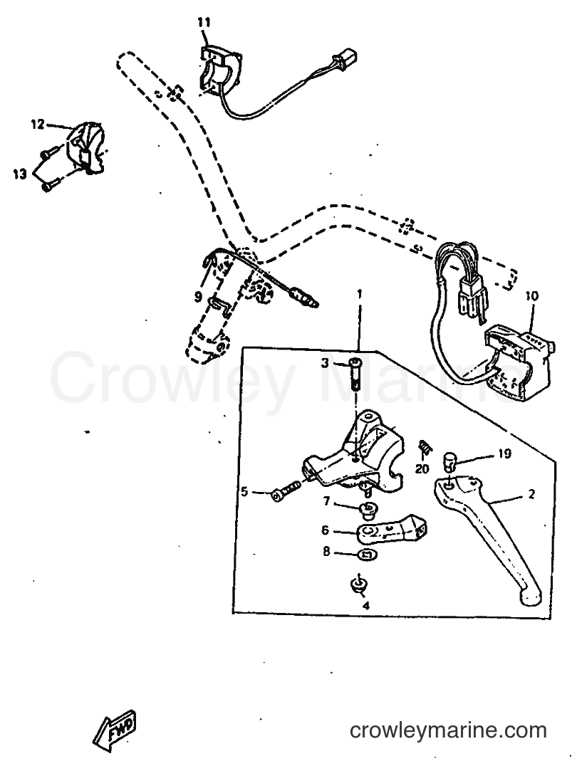 1998 Scooter CW50RSX - CW50RSX (4YC3) [999] - HANDLE SWITCH & LEVER