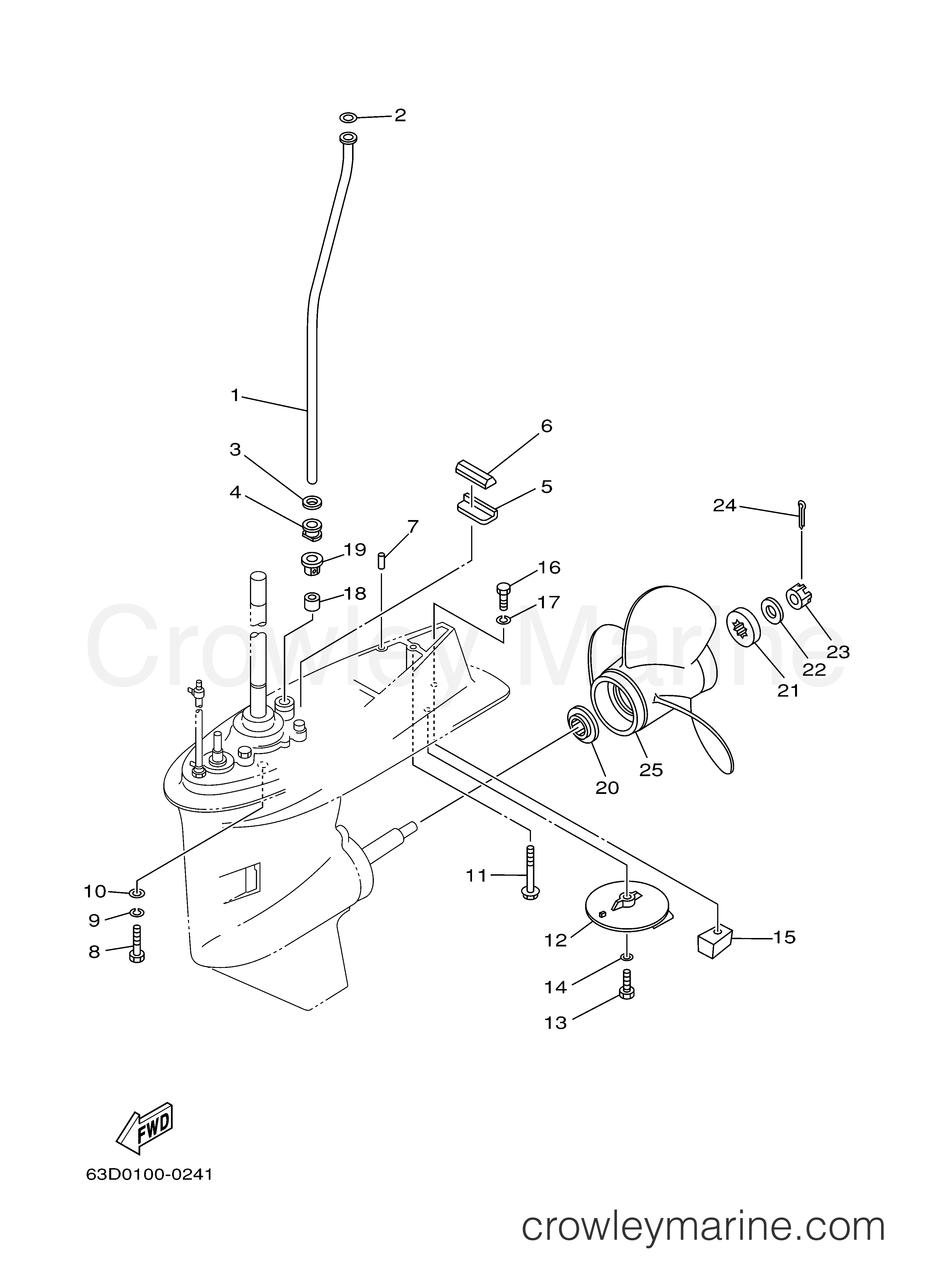 Yamaha Motors 50TLR - LOWER CASING DRIVE 2