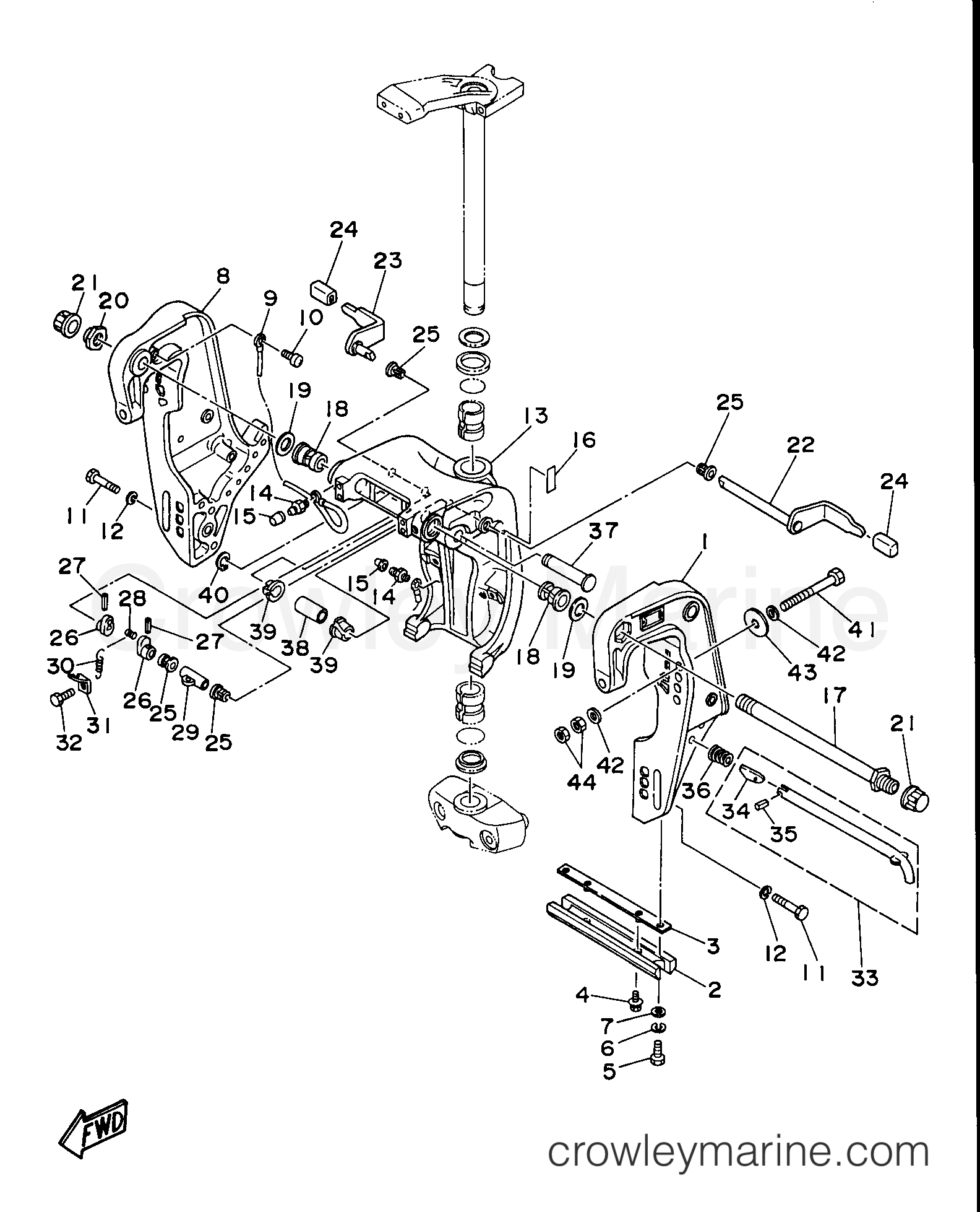 Yamaha Motors E75MLHV - BRACKET 1