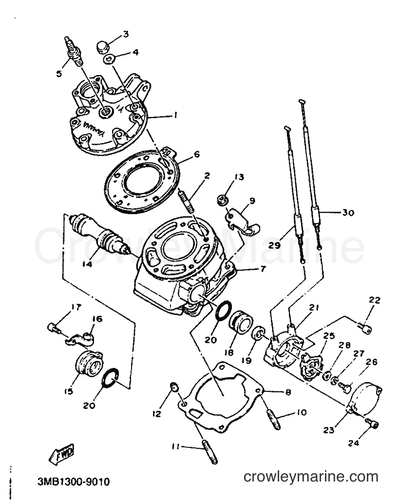 1991 Dirt Bike TDR125 - TDR125 (3SH2) [999] - CYLINDER