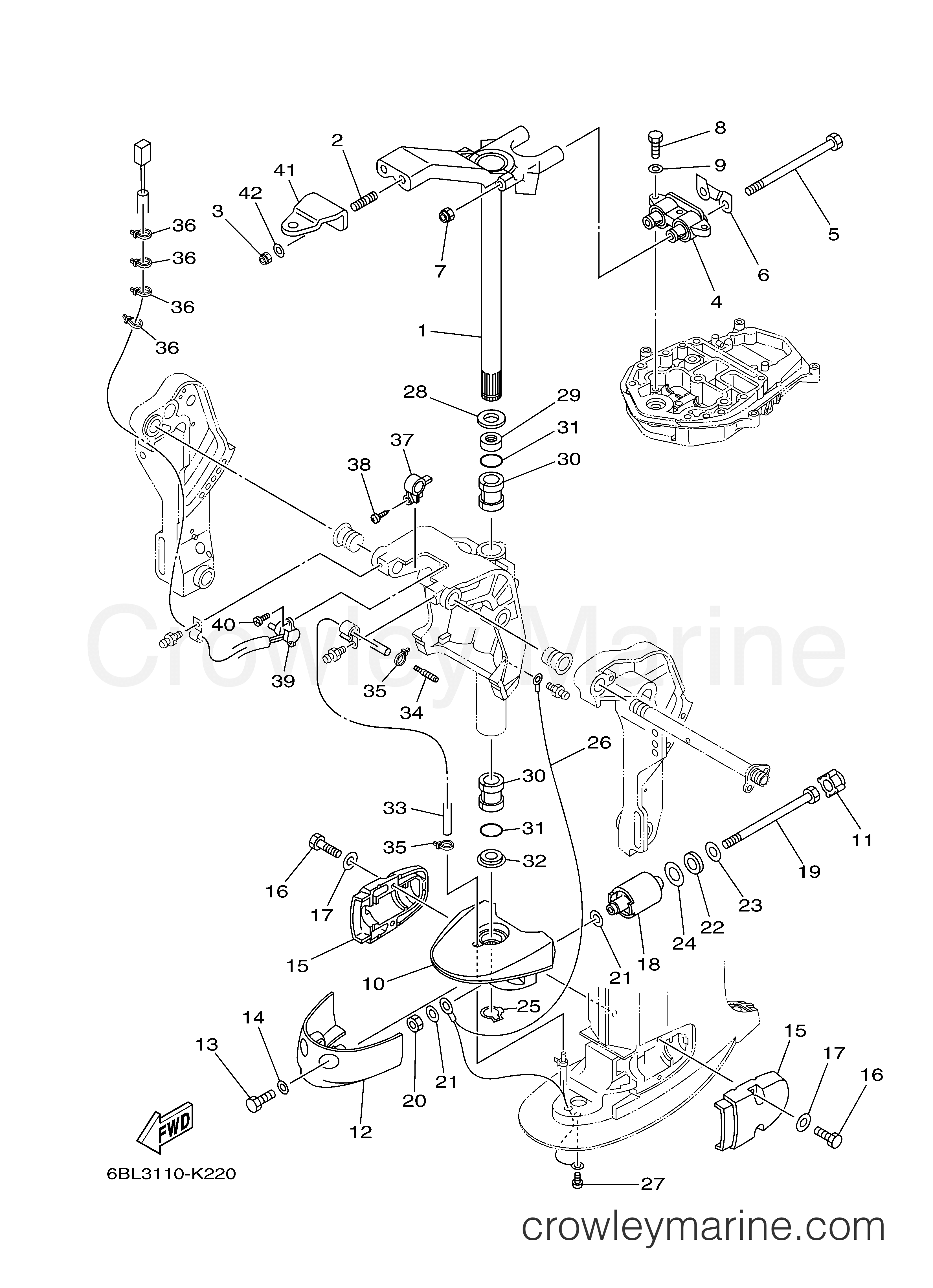Yamaha Motors T25LA - BRACKET 2