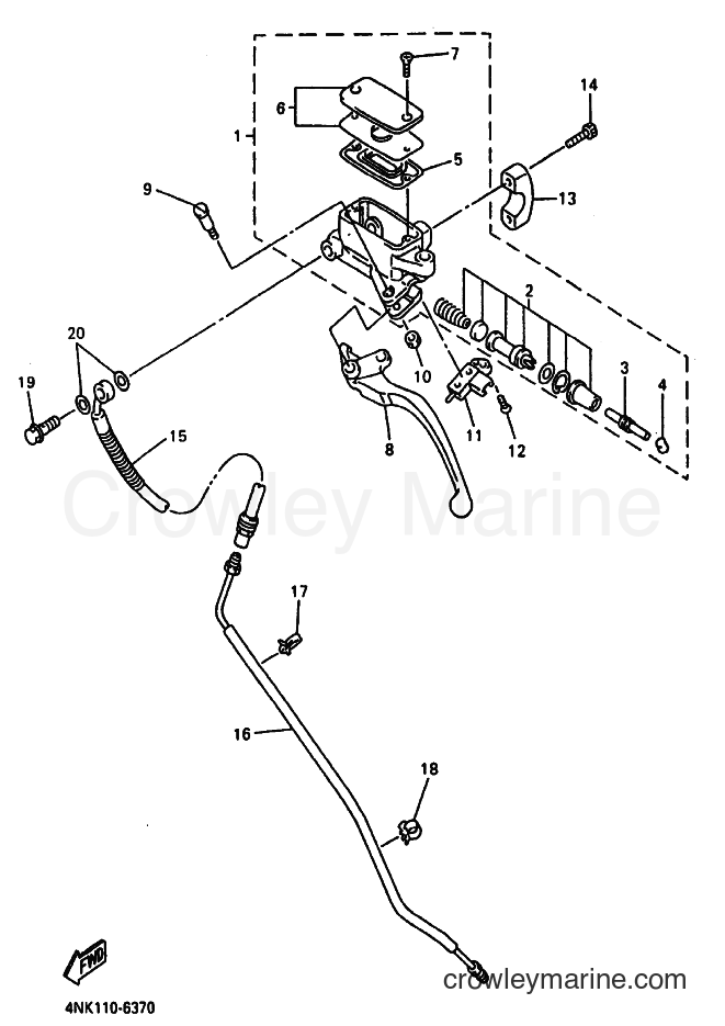Yamaha Motors XVZ1300A (4YP1) [070] - FRONT MASTER CYLINDER 2