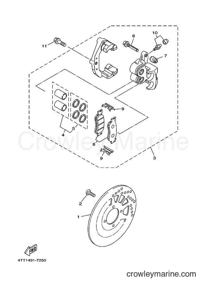 1998 Maxi-Scooter STR126A - STR126A (5BD1) [010] - FRONT BRAKE CALIPER