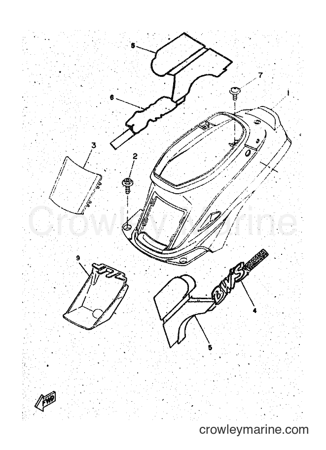 1999 Scooter CW50 - CW50 (4RW4) [010] - SIDE COVER