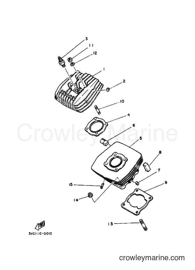 1994 Dirt Bike RT180E - RT180E (4BN3) [010] - CYLINDER