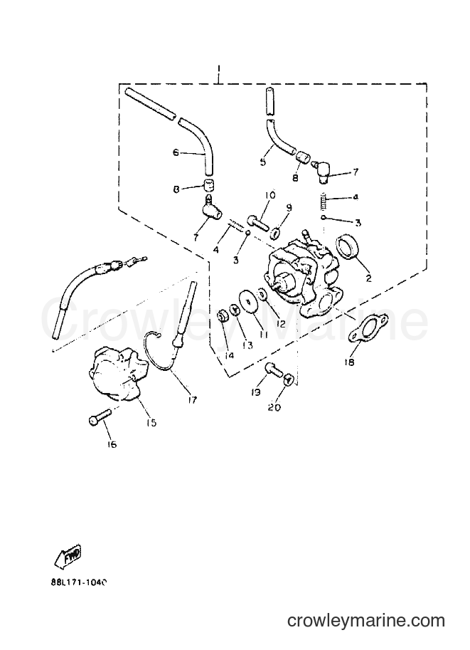 1991 Snowmobile ET400TR - ET400TR (88L1) [010] - OIL PUMP