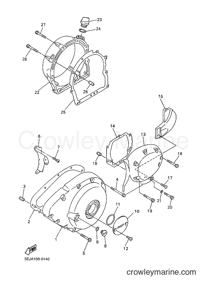 2000 Cruiser XVZ13AT - XVZ13AT (5EJC) [020] - CRANKCASE COVER 1